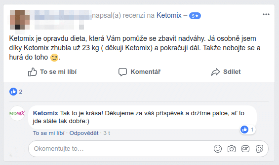 Hodnocení diety KetoMIX